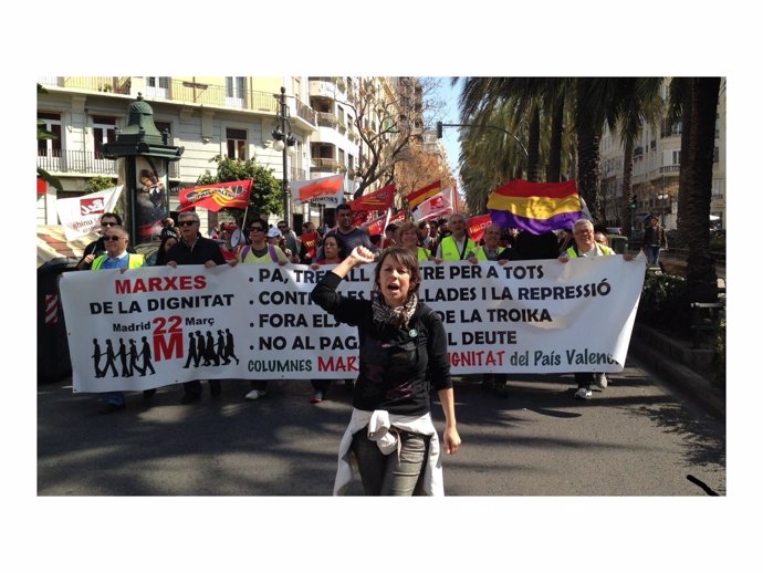 La Marcha por la Dignidad parte desde Valencia