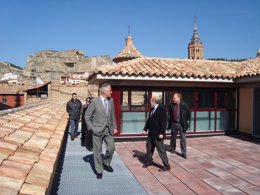 Antonio Suárez ha visitado este lunes el palacio de Pujadas de Calatayud