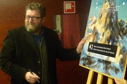 Pepe Cerdá, autor del cartel del 42 Festival Internacional de Cine de Huesca.