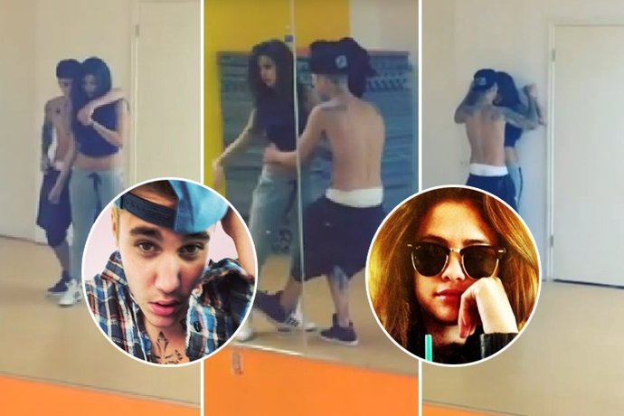 Selena y Justin Bieber bailando juntos