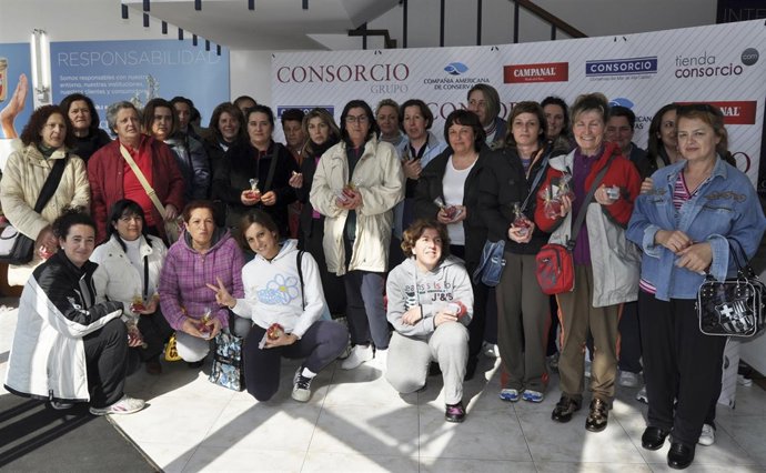 Algunas de las trabajadoras del Grupo