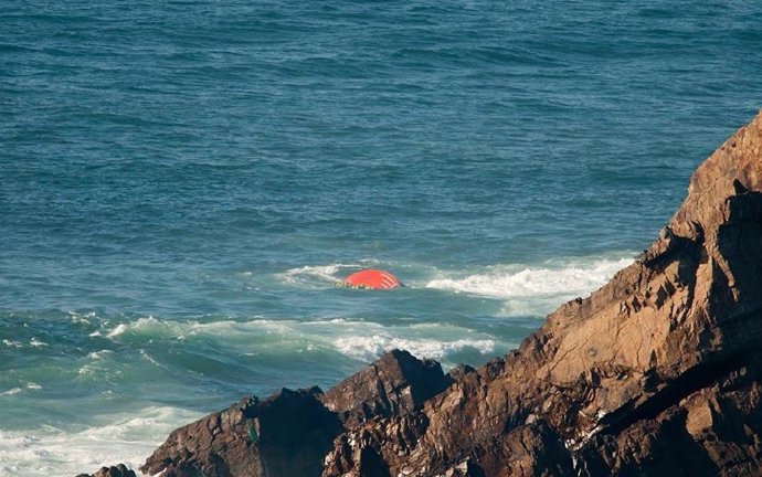 Lugar del naufragio, frente al Cabo Peñas