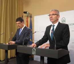 Diego Valderas y Miguel Ángel Vázquez, este martes