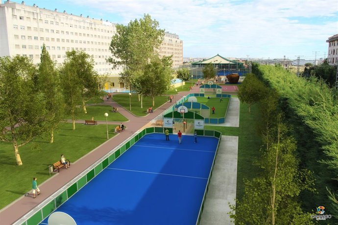 Infografía del nuevo complejo deportivo de Cros