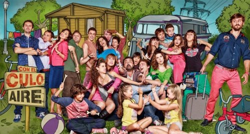 El cast de la serie Con el culo al aire