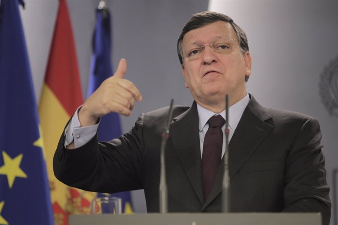 Barroso en rueda de prensa en La Moncloa