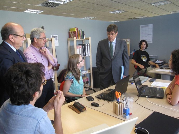 Arturo Aliaga durante su visita