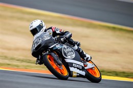 Álex Márquez en los test de Valencia