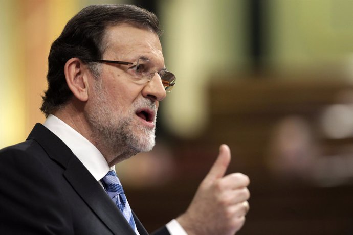 Mariano Rajoy, presidente del Gobierno, en el hemiciclo