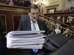 Mariano Rajoy, presidente del Gobierno, en el hemiciclo