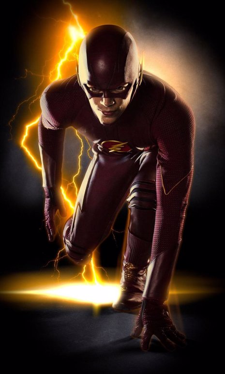 Grant Gustin se enfunda el traje escarlata de Flash