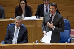 El presidente de la Xunta en el Parlamento.