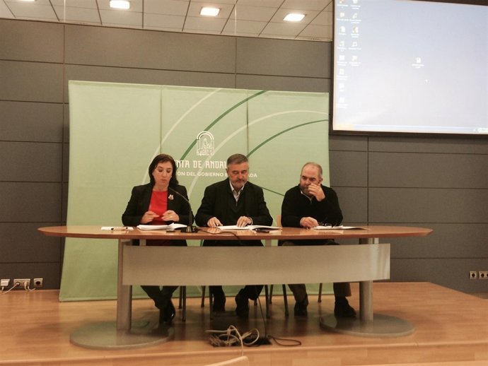 Sandra García, Luis Naranjo y José Vicente Pérez