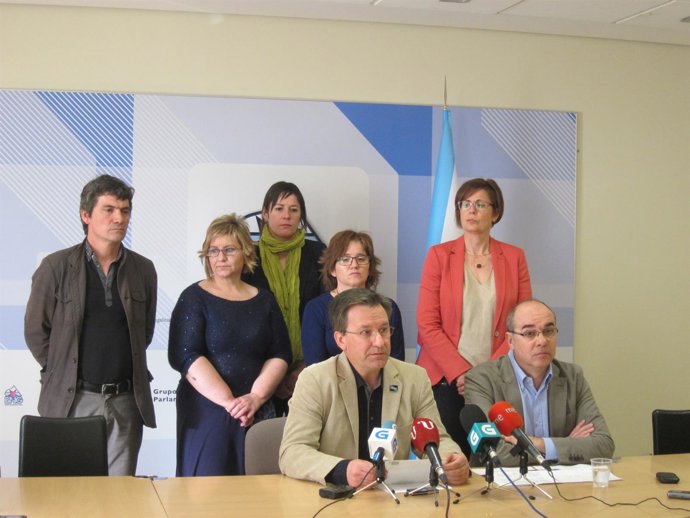 Xavier Vence y diputados del BNG