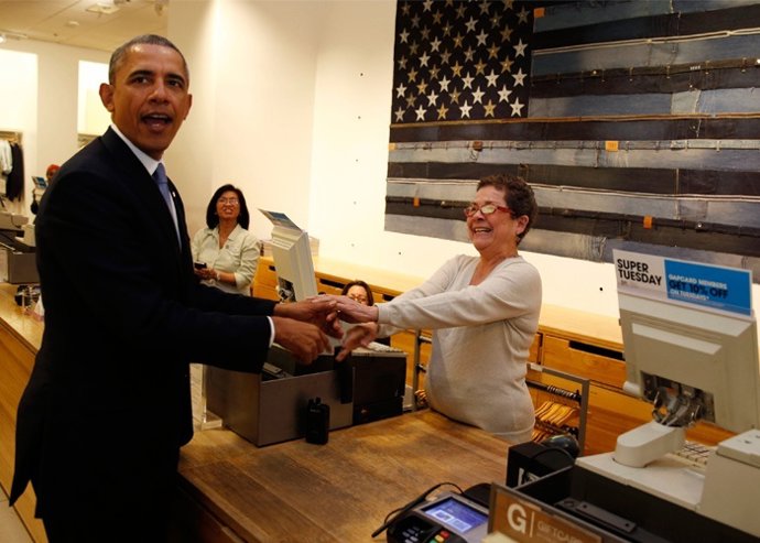 Barack Obama de "shopping" en la Gran Manzana de Nueva York