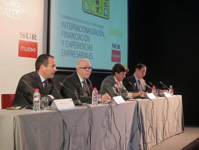 Castillo, Sánchez Maldonado, Holgado y  González de Lara, en la inauguración