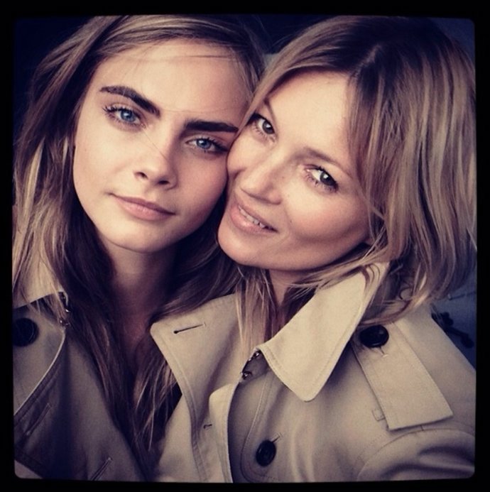 Las modelos más icónicas Reino Unido unidas burberry cara Delevingne Kate Moss