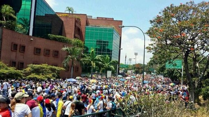 Manifestación estudiantil en Caracas