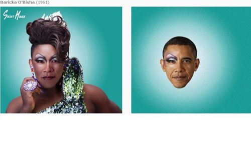 Obama caracterizado como una 'drag queen'