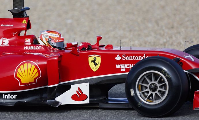 Kimi Raikkonen en el test de Jerez de la Frontera