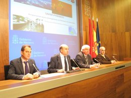 Fernández, Morrás, Salanave-Péhé y Ezpeleta en la rueda de prensa