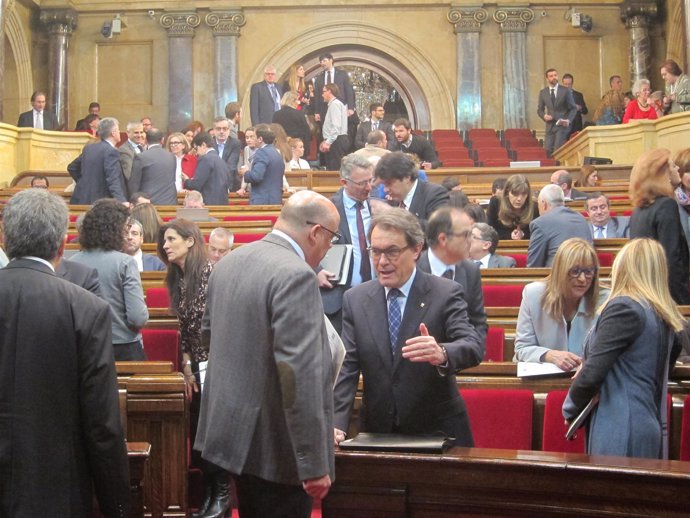 Artur Mas, en el pleno del Parlament