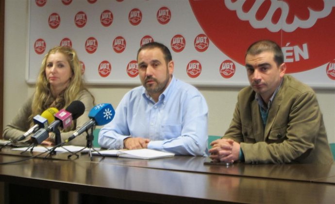 Rueda de prensa de UGT-Jaén para valorar la campaña de la aceituna
