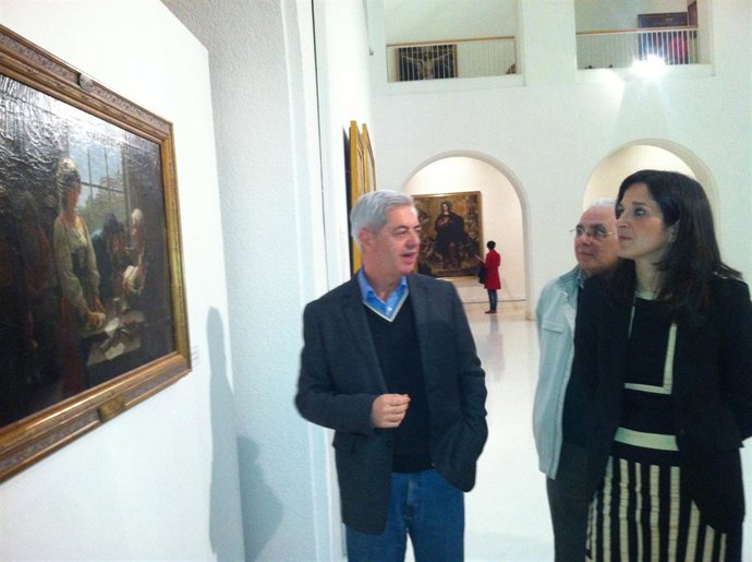 Cristina Saucedo en la inauguración de la exposición 'Mujeres'