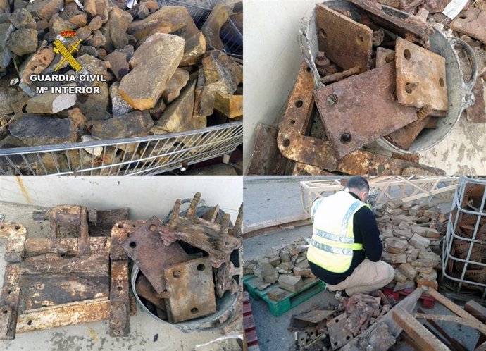 Detenidos por sustracción objetos de interés histórico