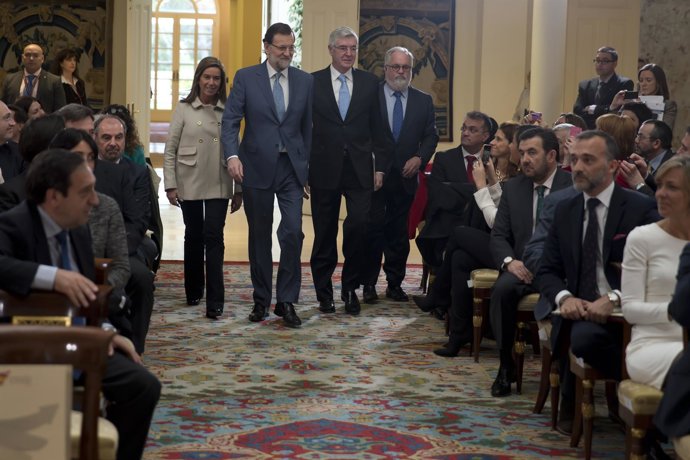 Mariano Rajoy, Miguel Arias Cañete, Pedro Astalts y Ana Mato