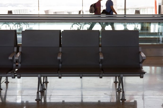 Interior del aeropuerto de Madrid Barajas, interior de la terminal 4, T4