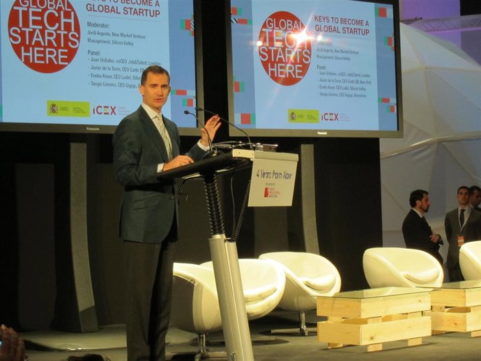 El Príncipe Felipe en el MWC 2014