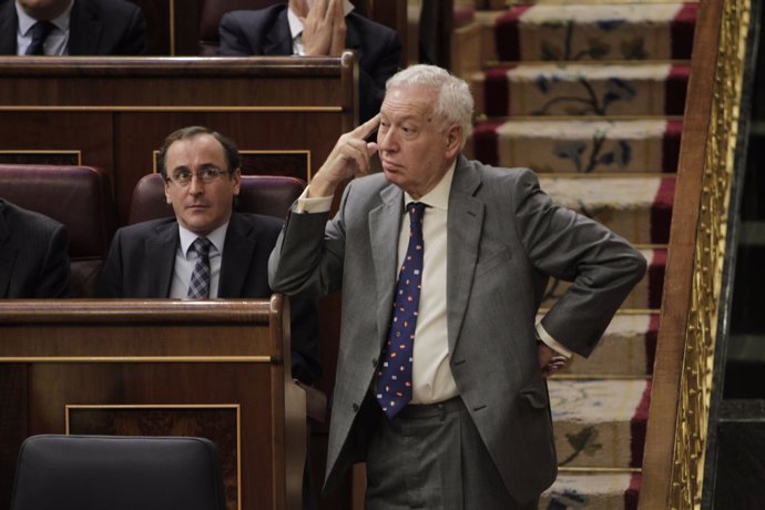 José Manuel García Margallo, ministro de Exteriores, en el hemiciclo
