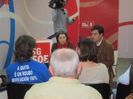 Reunión de Besteiro y Carmen Gallego con afectados por preferentes