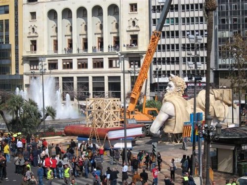 Plantà de al Falla de la plaza del Ayuntamiento de Valencia 2014