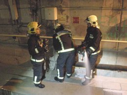 Simulacro en el túnel de Mazorros, del tren Ourense-Santiago-A Coruña