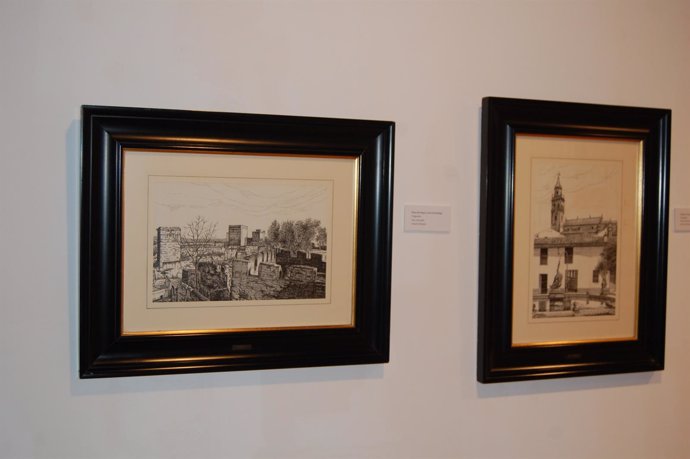 Algunas piezas de la exposición 'El dibujo en las colecciones municipales'.