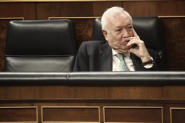 Margallo en su escaño en el Congreso