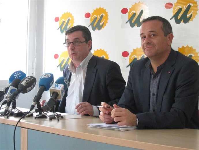 José Luis Centella Izquierda Plural y José Antonio Castro en rueda de prensa IU 