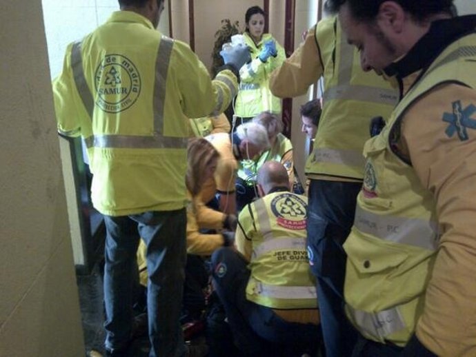 Imagen de la atención del Samur