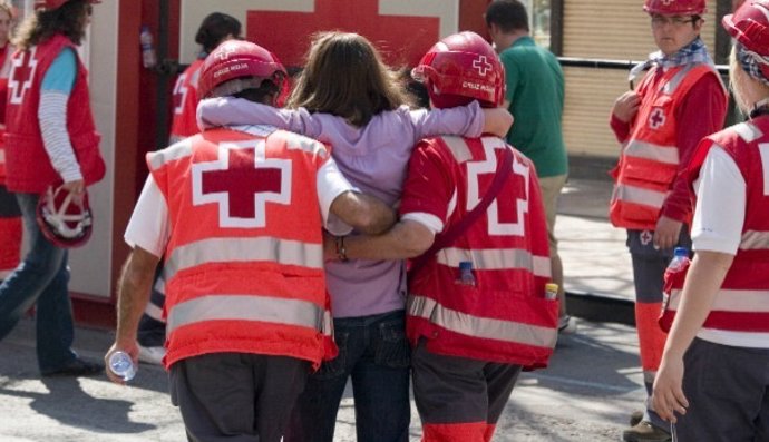 Una asistencia en Fallas de Cruz Roja