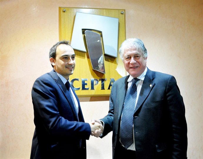 El pte. De Cepta J.A.Belmonte y el dtor.Comercial de Equifax A.Pérez