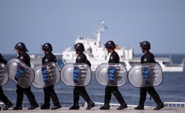 Policía en Mar del Plata (Argentina)