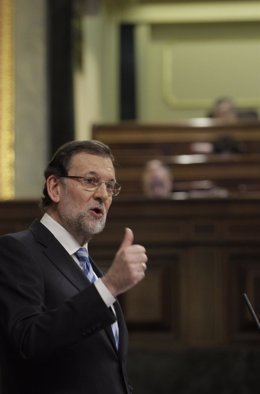 Mariano Rajoy, presidente del Gobierno, en el hemiciclo