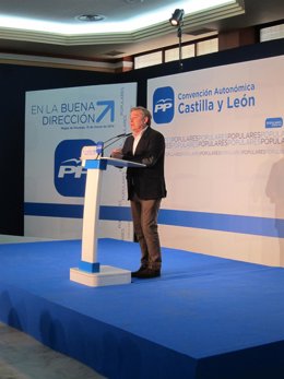 Portavoz del PP en el Senado, José Manuel Barreiro, en la convención del PPCyL