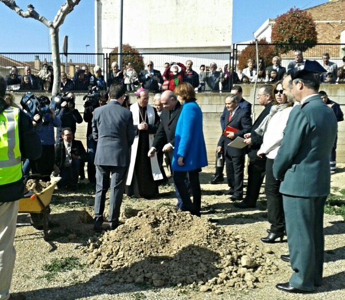 Colocación de la primera piedra del nuevo cuartel de la Guardia Civil en Fitero