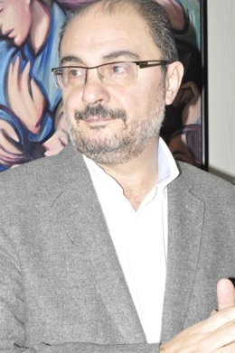 El secretario general del PSOE-Aragón, Javier Lambán. 