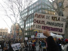 Manifestantes en contra del Gobierno de Venezuela