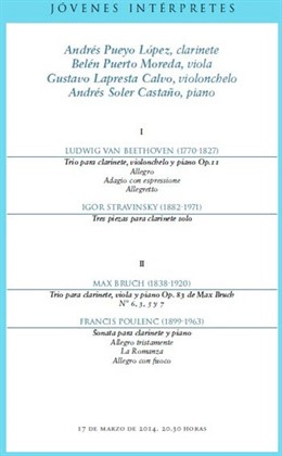 Programa del concierto en la Fundación Botín