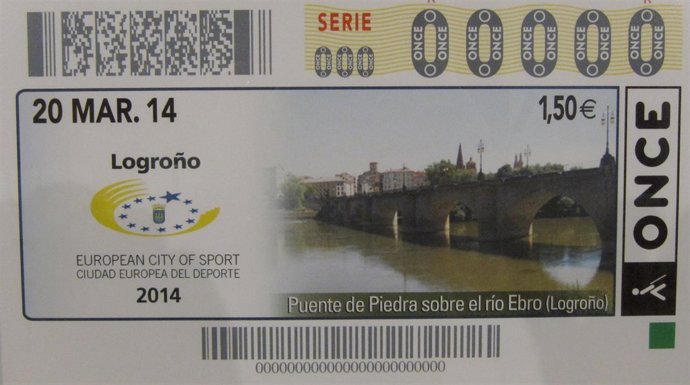 Imagen del cupón de la ONCE del 20 de marzo